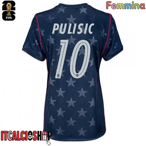 Stati Uniti Christian Pulisic #10 Seconda Maglia Femmina Mondiali 2026 Manica Corta